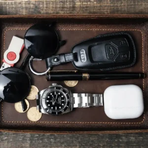 personalised custom leather valet tray